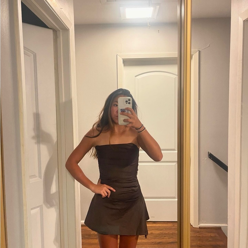 House of cb mini dress brown size xs